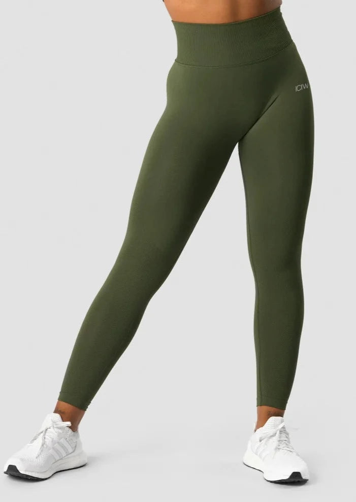 Define Seamless Scrunch Tights - Green - for kvinde - ICANIWILL - Tights